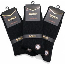 Born 3'lü Lambswool Siyah Erkek Çorap