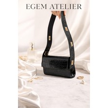 Egem Atelier Croco Kutu Formlu Kadın Omuz Çantası