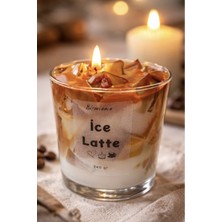 Birmiamu Kahve Kokulu Ice Latte Mum – Gerçek Kahve Görünümlü El Yapımı Dekoratif Soya Mum (1 Adet)