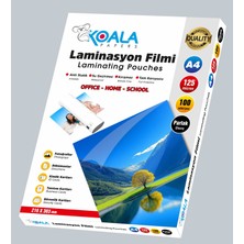 Koala Papers Laminasyon Filmi 125 Micron A4 100 Adet Şeffaf ve Dayanıklı Kimlik Kartları Için