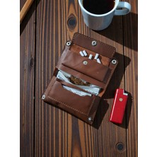 %100 Gerçek Deri El Yapımı Tütün Kesesi