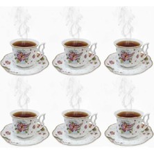 altabi Porselen Neskafe ve Çay Fincan Takımı Özel Tasarım 6 Kişilik
