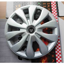 Yk Citroen C-Elysee / C2 / C3 / Berlingo / Nemo Uyumlu 15 Inç Jant Kapağı 4'lü Takım Amblem Hediyeli