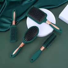 YYB 4 Adet Saç Fırçası Seti, Erkekler ve Kadınlar Için Fırça Tarak Seti Islak Kuru Yumuşak Set