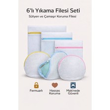 Mor Bebe 3 Lü Renkli Fermuarlı Çamaşır Yıkama Filesi I  3 Lü Lüks  Fermuarlı Sütyen, Iç Çamaşır Yıkama Filesi
