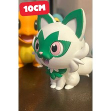 Genç 3D Pokémon Sprigatito Chibi Figürü | Çim Tipi Sevimli Pokémon | 10 cm Dekoratif Koleksiyon Figürü