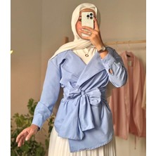 Libreprive Bağlamalı Şık Tasarım Salaş Gömlek