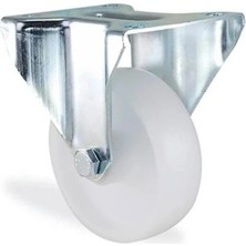 Yapımaks Frensiz Tablalı Sabit Tekerlek, Ø125 Mm, Beyaz, 125X42X2 Mm, Pp, 120 kg