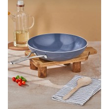 Taç Sera Feel Yanmaz Yapışmaz Seramik Wok Tava 28 Cm/gri