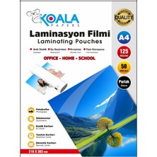 Koala Papers A4 Laminasyon Filmi 125 Micron 1 Paket 50 Adet