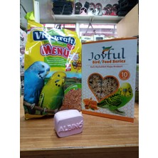 Vitakraft Ballı Muhabbet Yemi 500 Gram+Ahududu Aromalı Iyotlu Enerji Blok+Joyful Ballı Muhabbet Kraker 10'lu Paket