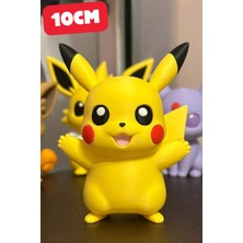 Genç 3D Pokémon Pikachu Chibi Figürü | Elektrik Tipi Sevimli Pokémon | 10 cm Dekoratif Koleksiyon Figürü