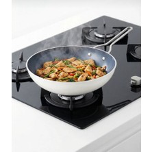 Taç Aç Sera Feel Yanmaz Yapışmaz Seramik Wok Tava 28 Cm/beyaz