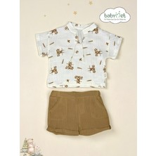 Babymet %100 Pamuk Müslin Erkek Bebek Takımı 2’li Set – Doğal Nefes Alabilir Yumuşak Kumaş