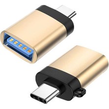 LUNATIC-3826 2’ Li Paket Usb-A To Type-C Otg USB C Tipi Çevirici Adaptör USB 3.0 Süper Hız, 5 Gbps'ye Kadar Veri Aktarım Hızını Destekler Dayanıklı Alüminyum Gövde
