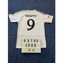 Kylian Mbappe Beyaz Renk Real Madrid Kısa Kol Iç Saha 9 Numara Forma