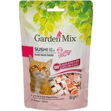 Garden Mix Kuzulu Sushi Düşük Yağlı Şekersiz Kedi Ödül Maması 1 Adet 60 gr