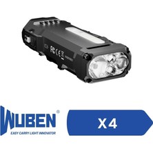Wuben X4 Çok Fonksiyonlu Kompakt El Feneri – 1500 Lümen, Rgb Yan Işık ve Manyetik Taban