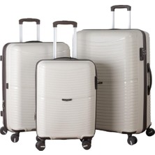 Mçs 379 Körüklü Kırılmaz Polipropilen 3 Lü Set Valiz