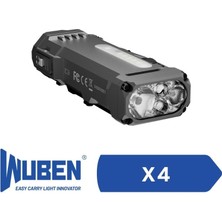 Wuben X4 Çok Fonksiyonlu Kompakt El Feneri – 1500 Lümen, Rgb Yan Işık ve Manyetik Taban