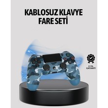 Marsilyan Kablosuz Ps4 Controller Çift Motorlu Dayanıklı Gamepad
