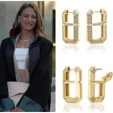 Özel Seri Baguet Gold Küpe