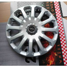 Yk Opel Combo / Astra / Corsa / Vectra / Meriva Uyumlu 15 Inç Jant Kapağı 4'lü Takım Amblem Hediyeli