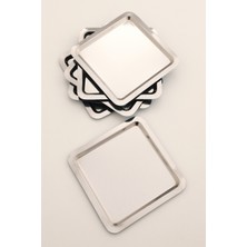 Özbience Paslanmaz Çelik Kahve ve Çay Sunum Tepsisi, Dekoratif Servis Tepsisi