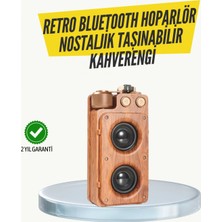 Marsilyan Klasik Görünümlü Bluetooth Hoparlör 360 Derece Stereo ve Fm Radyo