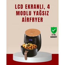 Marsilyan 6 Litre Büyük Kapasiteli Dokunmatik Airfryer 2400W Yağsız Fritöz