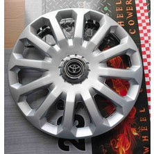 Yk Toyota Corolla / Yaris / Avensis Uyumlu 15 Inç Jant Kapağı 4'lü Takım Amblem Hediyeli