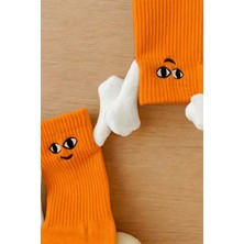 Umel Tekstil Sevgililer Gününe Özel Elele Tutuşan Mıknatıslı Çorap 2 Çift