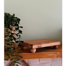 Özbience Ahşap Misket Ayaklı Sunumluk ve Yağdanlık Seti, Şık ve Zarif Tasarım