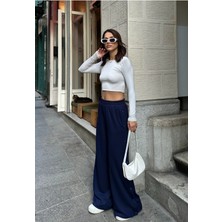 Bejna Kadın Çıtçıt Düğmeli Yumuşak Modal Dokulu Pantolon