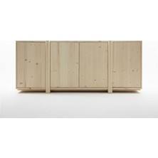 FURU Ahal | Ladin Ağacı Tv Ünitesi Doğal Masif Ahşap