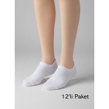Balkonda Kadın Çorap Sneaker 12'li Paket Bambu Dikişsiz - Paris Socks