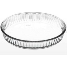 Özbience Yuvarlak Fırın Kabı 31,9 cm 2950 Cc, Cam, Dayanıklı, Pratik Kullanım