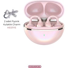 Roseandroses Fiyonk Charm Hediyeli Modern Klips Tasarımlı Kablosuz Kulaklık