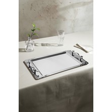 Özbience Şık Çelik Kahve Tepsisi, Modern Tasarım, Dayanıklı ve Kullanışlı