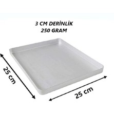 Özbience 25X25 cm Alüminyum Baklava, Börek ve Kek Tepsisi, Dayanıklı ve Pratik