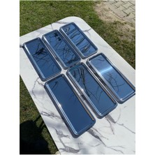 Özbience 6'lı Gümüş Paslanmaz Çelik Baton Çay ve Kahve Sunum Tepsisi