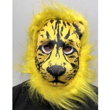 Ceylan Adam Sarı Yeleli Sarı Saçlı Aslan Maskesi Mega Peluş 2 No