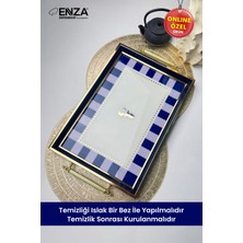 Özbience Modern Çay Kahve ve Kahvaltılık Sunum Tepsisi 48X29 cm