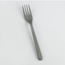 Gri Renk Lüks Plastik Çatal 25 Adet