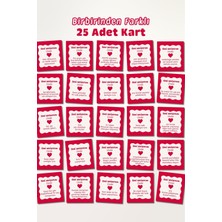 Metranya Seni Seviyorum Çünkü Kartları, 25 Adet, Sevgililer Günü Hediyesi Sevgiliye Aşk Sözü 14 Şubat Mesajı