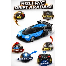 Yıldırım Oyuncak Uzaktan Kumandalı R/c LED Işıklı Drift Özellikli Hızlı Sport Tasarımlı Bugatti Yarış Arabası