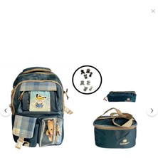 Relaxion 3’lü Set Anahtarlıklı Ilkokul Sırt Çantası Rozet Hediyeli 1395