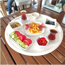 Özbience Paslanmaz Çelik Yer Sofrası 50 Cm, Kahvaltı ve Yemek Tepsisi