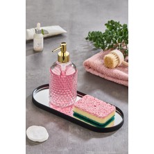 Özbience Oval Aynalı Siyah Sunumluk, 12X30 Ikramlık Kahve ve Çay Servisi