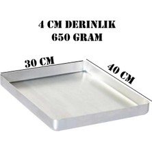 Özbience Alüminyum Baklava ve Börek Fırın Tepsisi 30X40X4 Cm, Hafif ve Dayanıklı